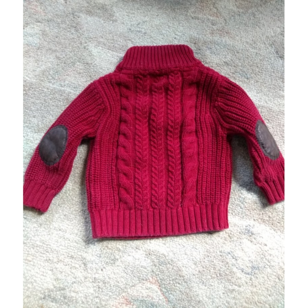 Baby gap cable knit sweater w/elbow patches - Picture 2 of 3